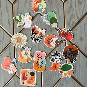 Colorful Botanical Sticker Set